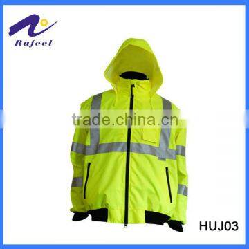Hi-Vis lime reflective jacket