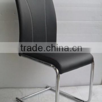 Dining room chair with chrome leg