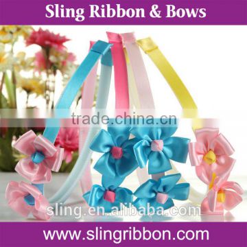 100% Polyester Satin Ribbon Flower Headband