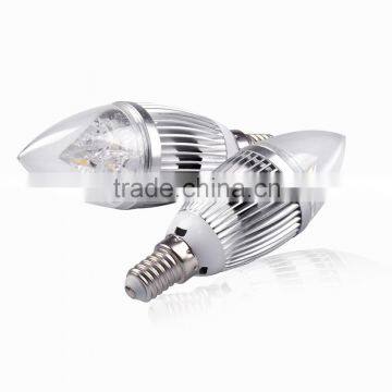 Sliver house 4x1w high power led lamp 4w led candle light bulb e14 small screw connector