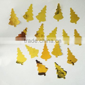 golden foil Christmas tree confetti