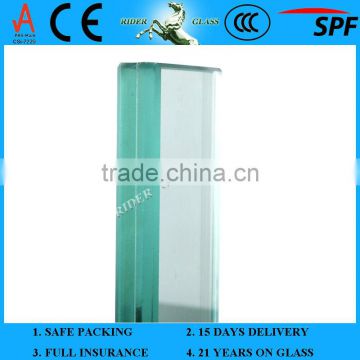 6.38-42.3mm Bulletproof Tempered Safety Glass