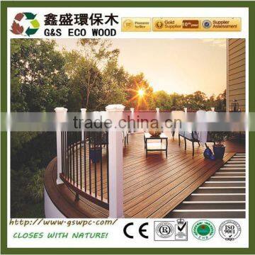 Factory price solid wood plastic composite anti-slip wpc walkway decking