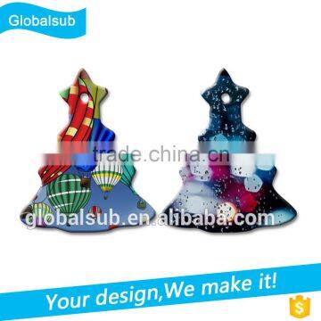 Sublimation Ceramic Bauble Decorated Christmas Trees Decorations