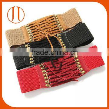 Fancy Colored Elastic Girls Fashion Wide Waist Belt