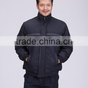 Industrial hi-vis workers safety clothing with reflect light winter cotton coat