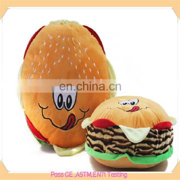 OEM plush soft toys /custom hamburger plush toys