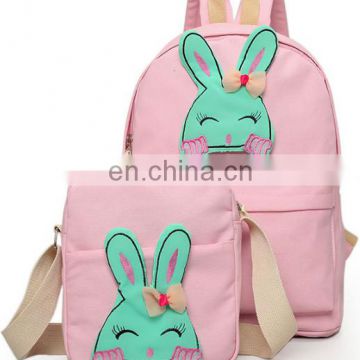 Hot sale canvas backpack with tote bag in stock