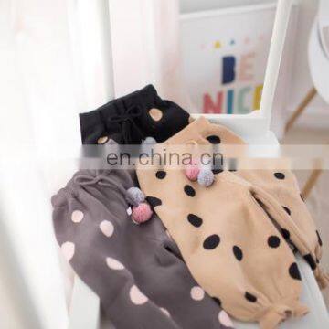 2020 girls pants big polka dot cute kids trousers