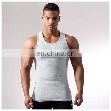 Mens Gym Men Fitness Bodybuilding Custom Logo Design Polyester Cotton Fitness Tank Tops