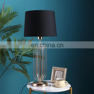 Nordic new design cheap custom luxury gold home hotel table lamp for bedside