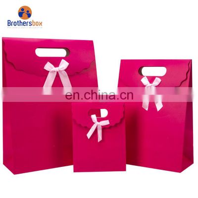 china supplier Accept Customised Logo Gift Carry Paper Shopping Bags kraft paper bag with handle