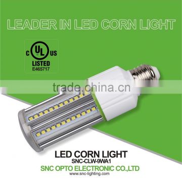9w led corn light from SNC with UL certification, E26 or G24 base