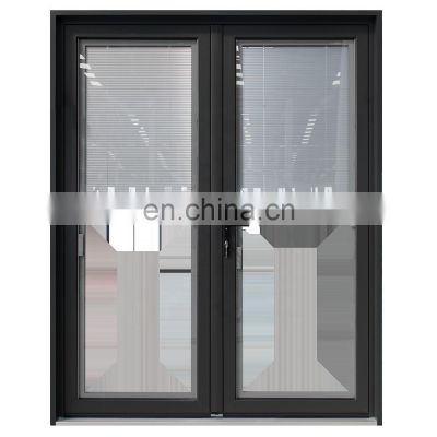 Exterior french doors with INTEGRATED BLINDS 19A/27A Glass Gap Aluminum material door approved North American
