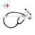 HC-G052 Classic stainless steel stethoscope with a spare membrane and ear tips