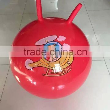 PVC inflatable toys ball with handle, jumping ball, hopper ball
