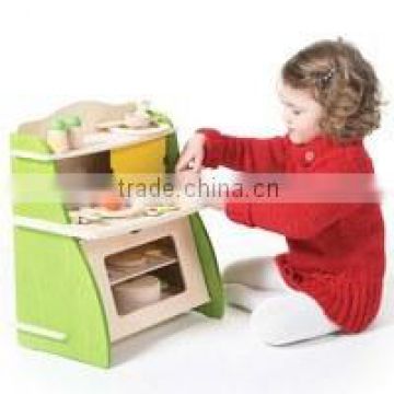 Mini wooden toys kitchen play set for kids