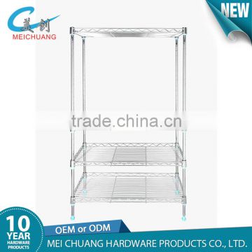 space saving chrome plated steel wire shelf for storage