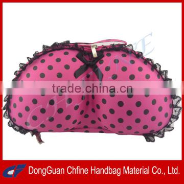 CFBCD6-00002 Polka dots EVA hard shell bra panty bag for travelling
