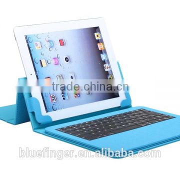 Detachable leather Bluetooth keyboard case for 9.7"-11.1" tablet PC