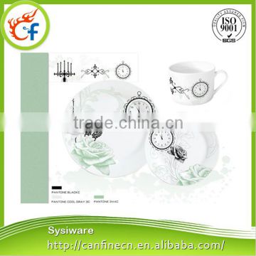 High grade porcelain chinaware set with color box/chinaware set ceramic dinnerware