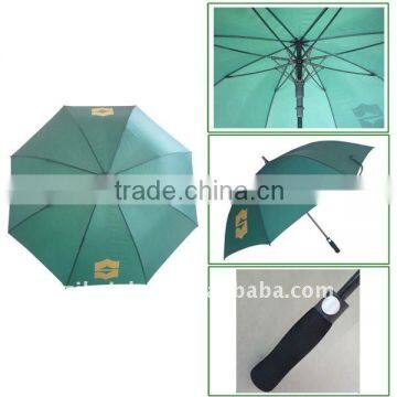 Automatic green promotional golf umbrella with EVA handle