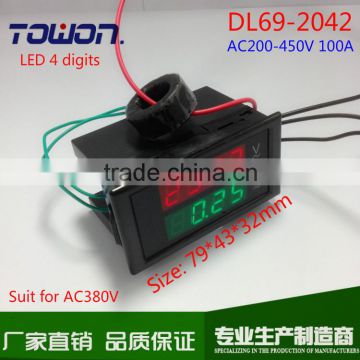 DL69-2042 AC200-450V AC100A amp volt 2 in 1 combo meter