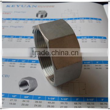 Stainless Steel pipe fitting / hexagon cap