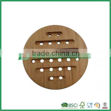 round bamboo mat, glass anti slip pad