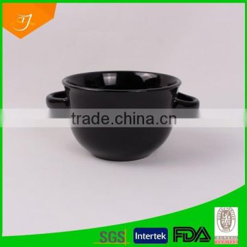 black bowl with handle