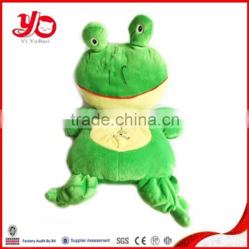 Custom made stuffed soft frog plush pillow toy, plush frog toy pillow