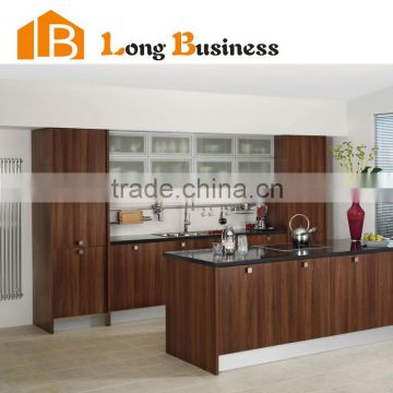 LB-DD1017 China made walnut veneer kitchen cabinet, island kitchen cabinet, kitchen base cabinet