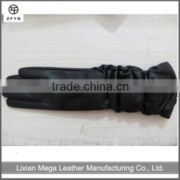 Wholesale Ladies Long Tight Opera PU Leather Gloves,Full Touch PU Gloves