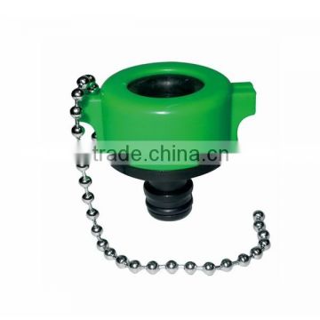 Plastic snap-in water inlet round tap connector with ball chain