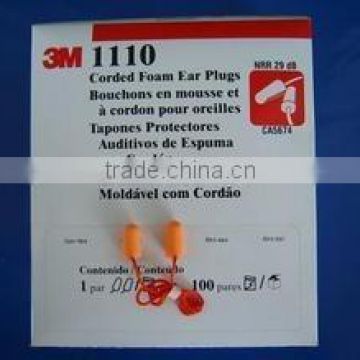3m 1110 ear plugs 3M Corded Foam Ear Plugs 3M ear plugs with string Soft and comfortable