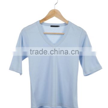 deep v neck t-shirt 100% cotton