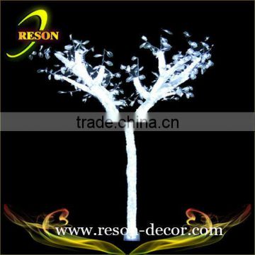 Outdoor Christmas white lighted branch tree