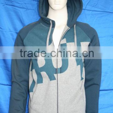 Men's sumblimation printed zipper up custom hoodies