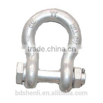 S6 electric galvanized alloy steel bow shackle