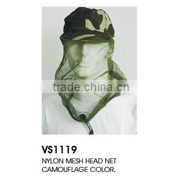 camouflage polyester mesh head net