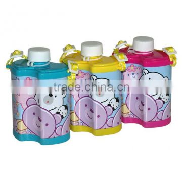 Tinplate water bottle with screw cap white mouth for back to school