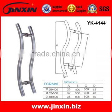 Jinxin Hot sale SS304 stainless steel H type 8-12mm glass door handles YK-4144