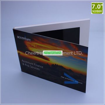 Standard A5 Size 7 inch LCD Screen Card / Video Greeting Card / Video brochure