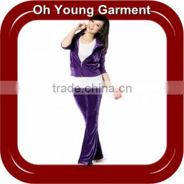 Girl's Velour Zip Tracksuits in Plus size