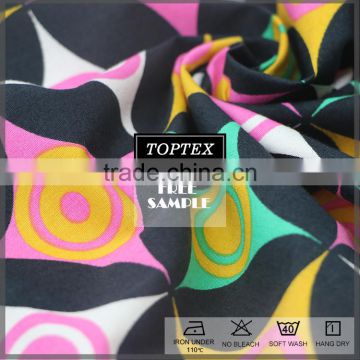 cotton stretch plain weave geometrical pattern printed fabric