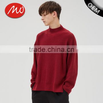 Basic design plain wool knit pullover turtleneck sweater for men with lowest price