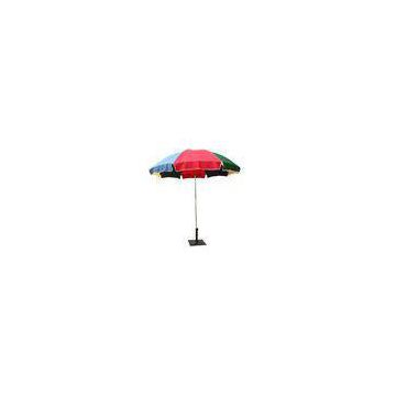 7.8ft Colorful Beach Sun Umbrella For Advertising Fiberglass Rib