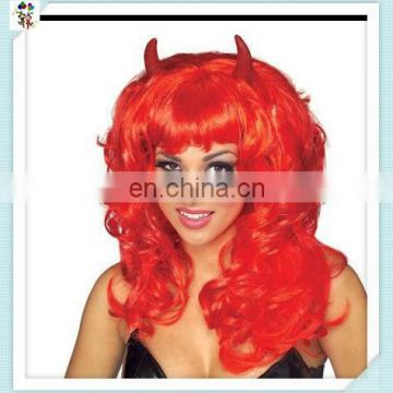 Ladies Fancy Dress Costume Fabulous Red Devil Halloween Wigs HPC-0022
