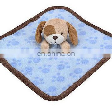 100% polyester blanket plush stuff animal toys for baby