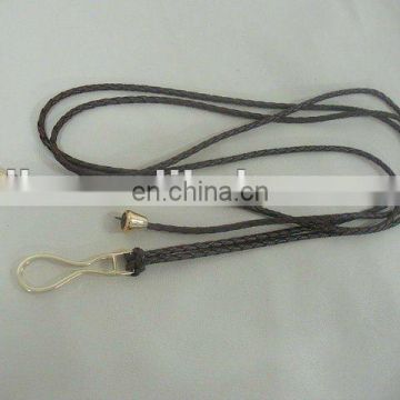 black braid leather belt for women
